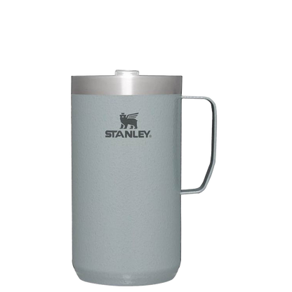 The Stanley Stay-Hot Camp Mug 24 OZ In Hammertone Silver