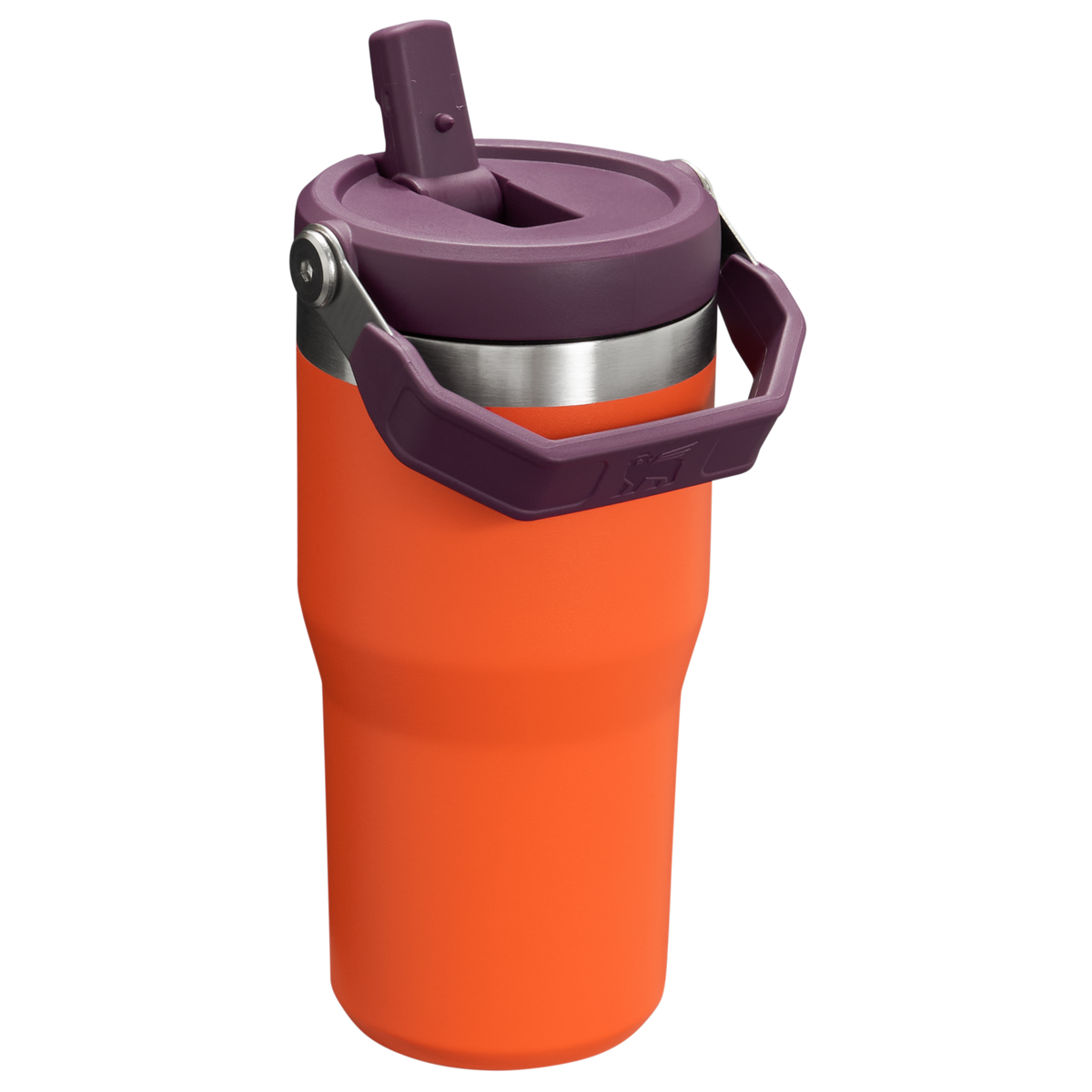 Stanley The IceFlow FlipStraw Tumbler Water Bottle 20 OZ In Tigerlily Orange