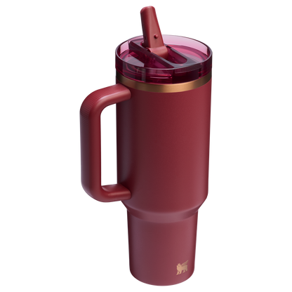 The Stanley Quencher ProTour Flip Straw Insluated Tumbler 40 Oz in Gilded Pomegranate