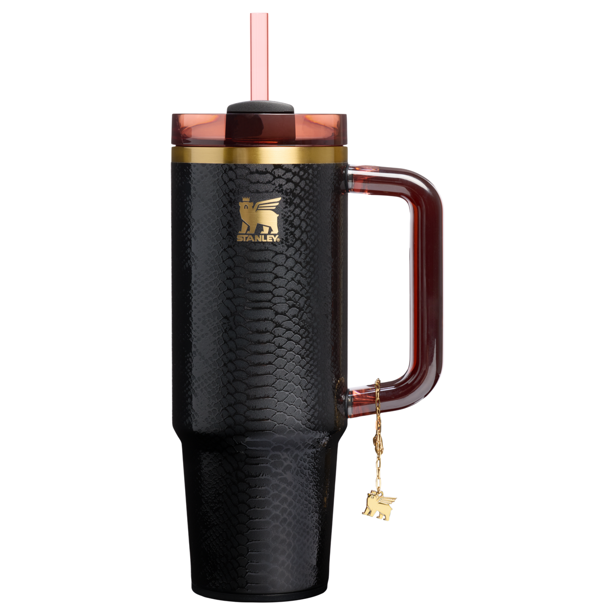 Stanley 30 OZ Quencher Luxe Tumbler In Black Snakeskin