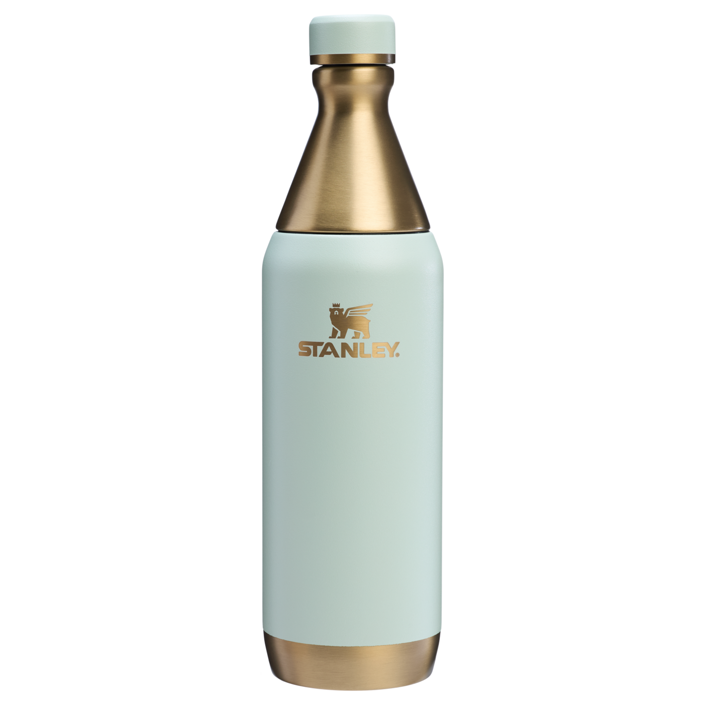 Stanley All Day Slim Water Bottle 20 OZ In Gilded Celadon Blue