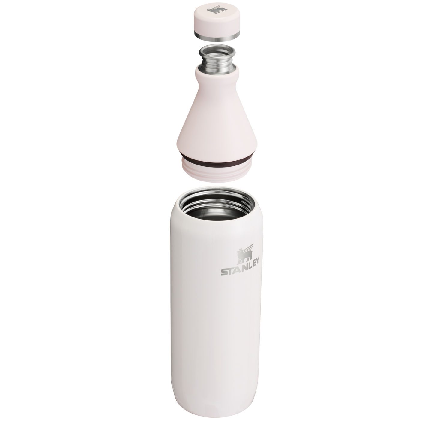 Stanley Leak Proof 20 OZ All Day Slim Bottle with removable collar in Rose Quartz Gloss