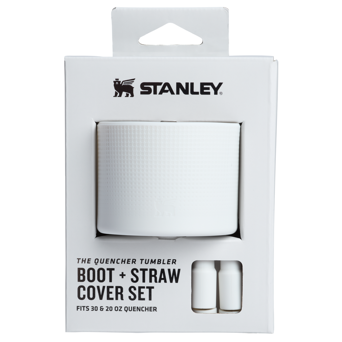 The Quencher Tumbler Boot 30 - 20OZ & Straw Cover Set In Pale Stone White