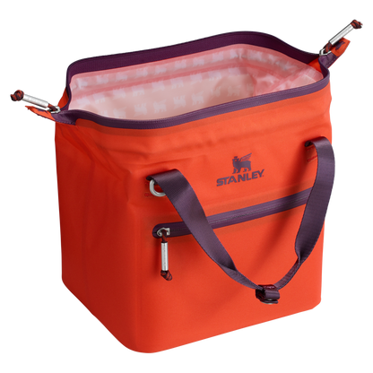 The All-Day Julienne Mini Soft Sided Cooler In Tigerlily Plum & Orange