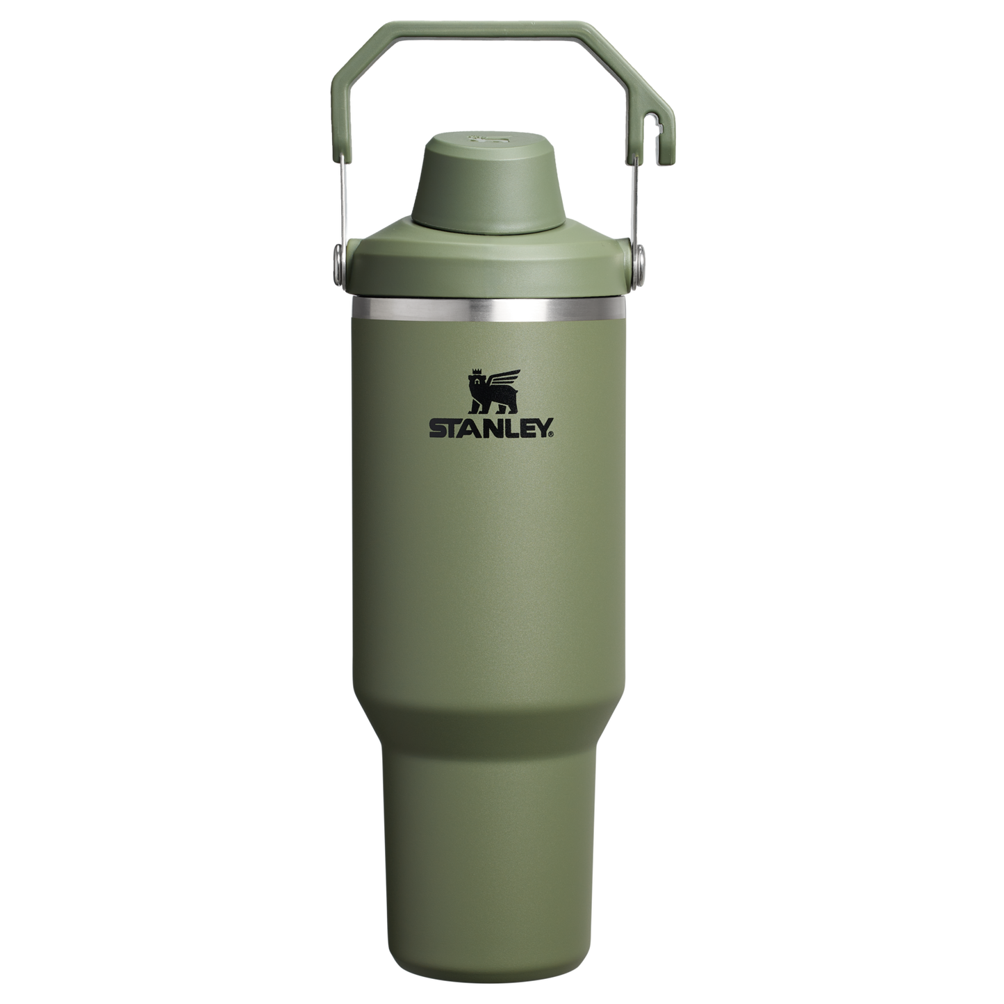 Stanley 40 OZ Ice Flow Fast Flow Insulated Tumbler In Dried Pine Green