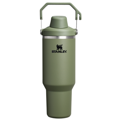 Stanley 40 OZ Ice Flow Fast Flow Insulated Tumbler In Dried Pine Green