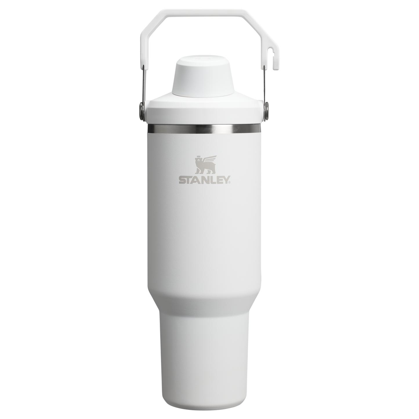 Stanley 40 OZ Ice Flow Fast Flow Insulated Tumbler In Frost White
