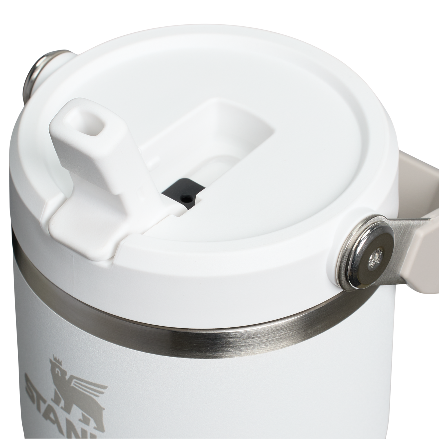 Stanley 20 OZ IceFlow Flip Straw Insulated Tumbler In Frost White