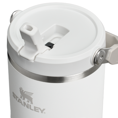 Stanley 40 OZ Ice Flow Flip Straw Insulated Tumbler In Frost White