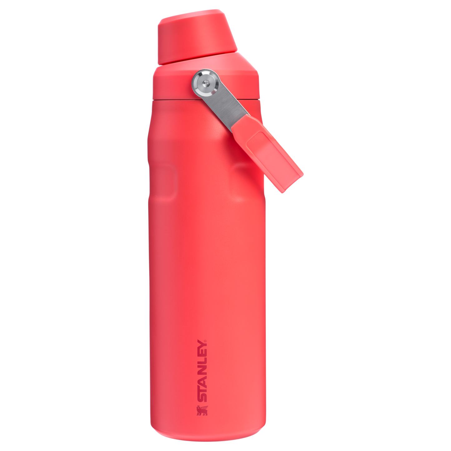 Stanley 24 OZ IceFlow Aerolight Stainless SteelWater Bottle In Hot Coral Red