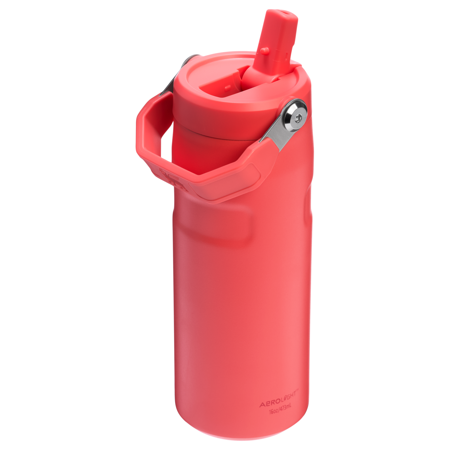 Stanley 16 Oz IceFlow Aerolight Water Bottle Flip Straw In Chili Red