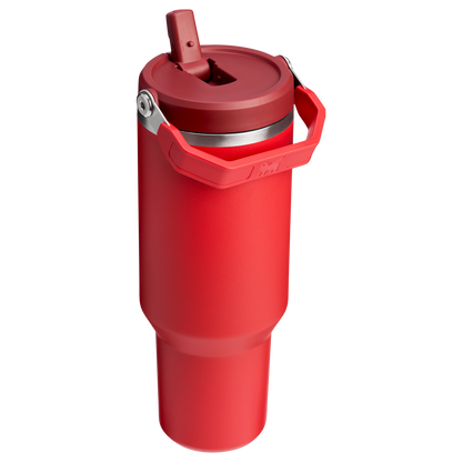 Stanley 40 OZ Ice Flow Flip Straw Insulated Tumbler In Chili Red