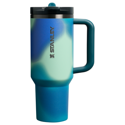 Stanley 30 OZ New Frequency ProTour Flip Straw Insulated Tumbler Cup In Coastal Teal Motion