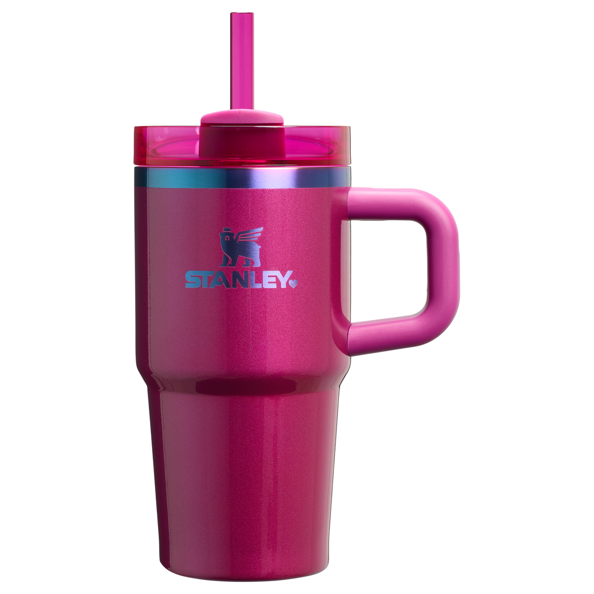Stanley Valentine's Day Quencher Insulated Tumbler 20 OZ Cup In Berry Truffle Pink