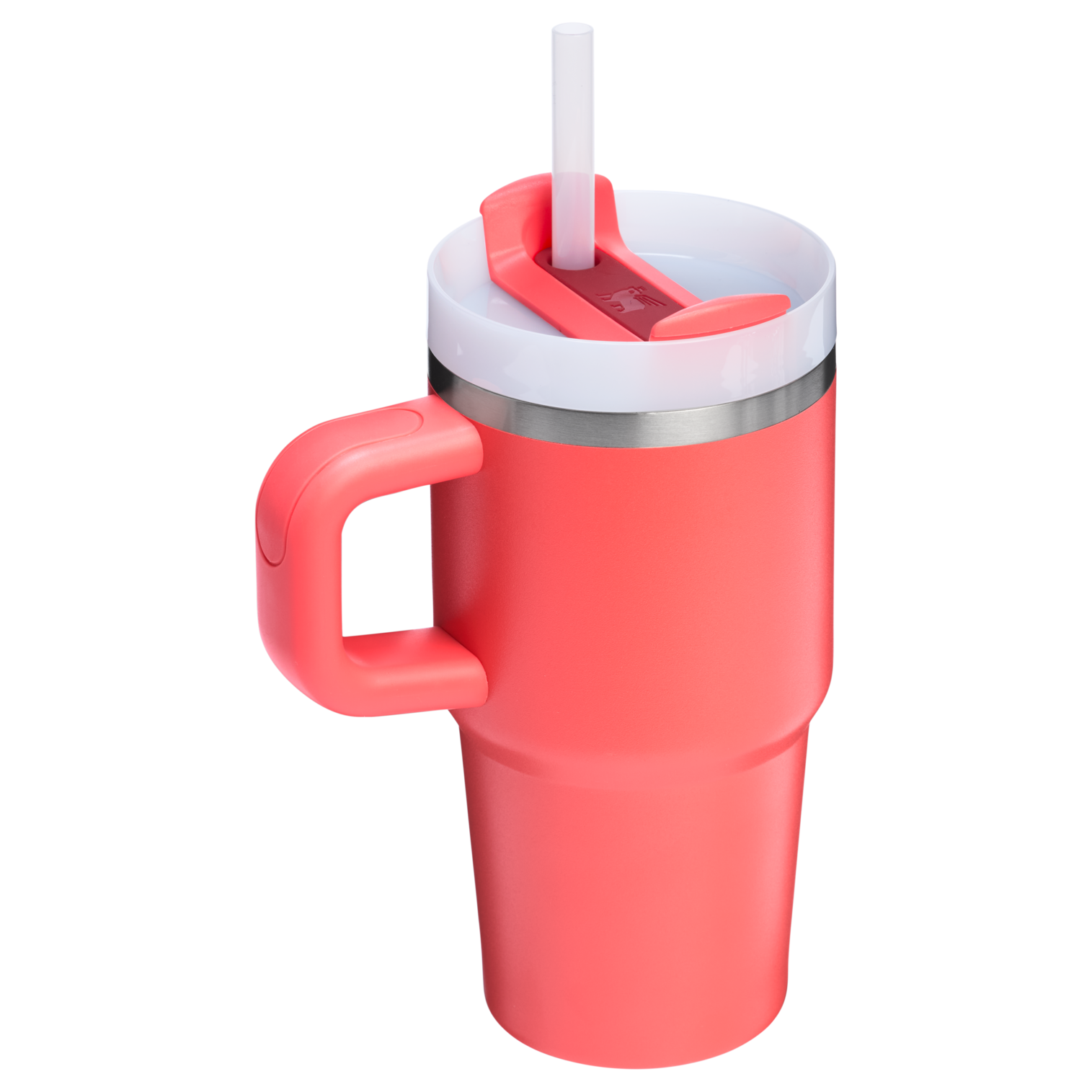 Stanley 20 oz Quencher H2.O FlowState Tumbler Cup In Hot Coral Red