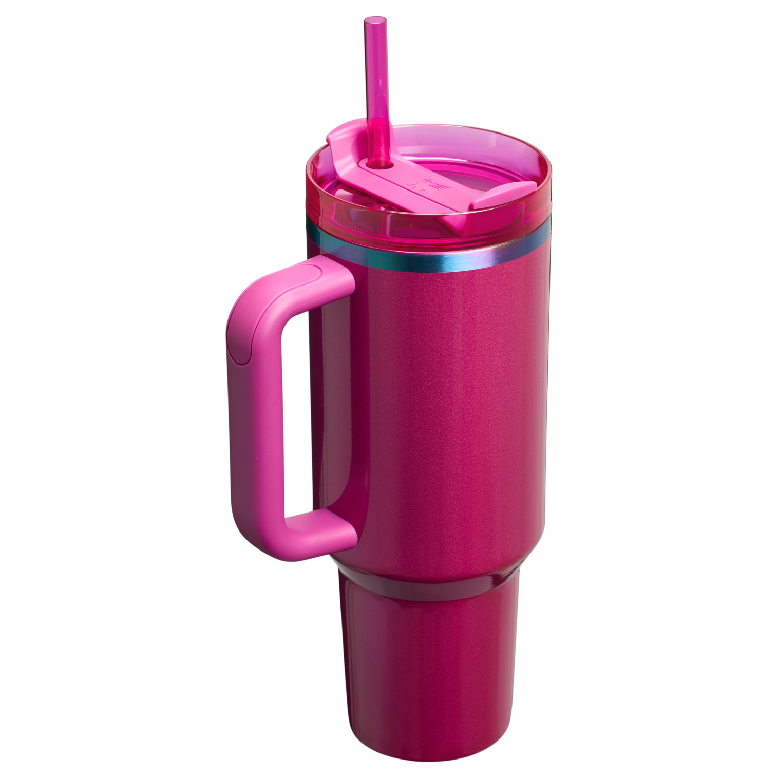 Stanley Valentine's Day 40 OZ Quencher Insulated Tumbler Cup With Straw & Handle In Berry Truffle Pink