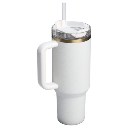 Stanley 40 OZ Quencher Insulated Tumbler Cup In Cream White