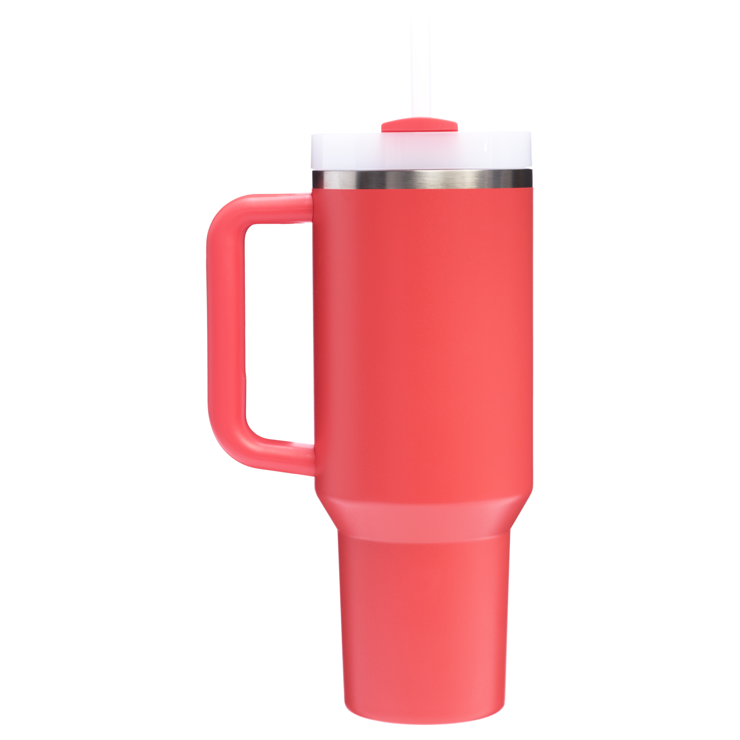 Stanley 40 oz Quencher FlowState Tumbler In Hot Coral Red