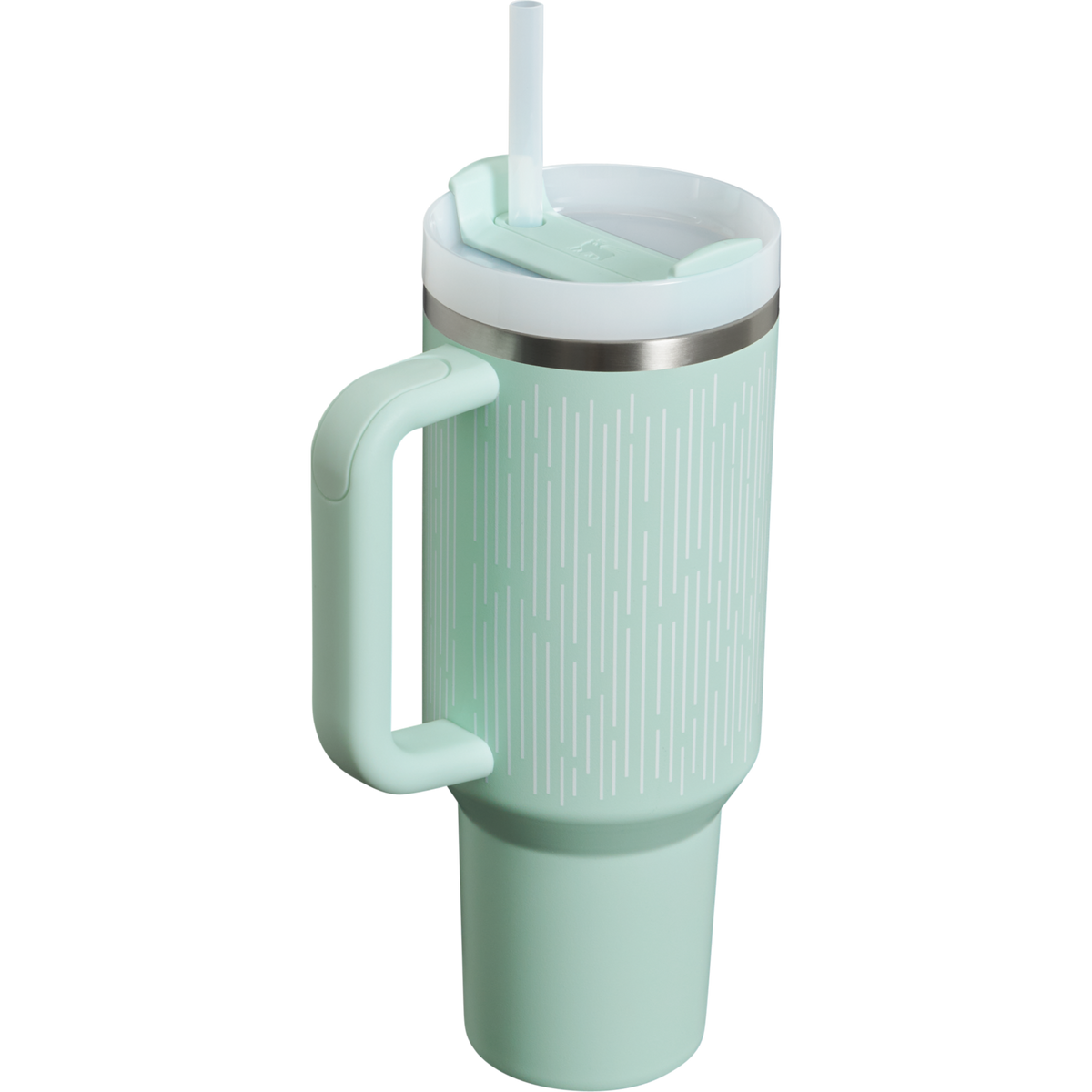 The Stanley Quencher H2.O FlowState Tumbler 40OZ Cup In Mint Soft Rain