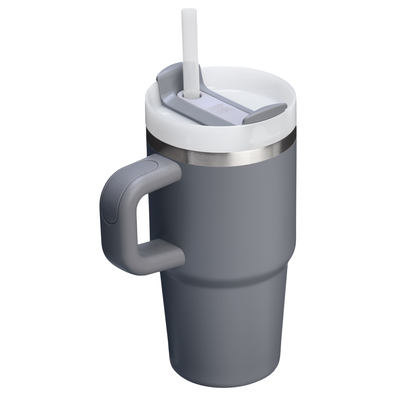 The Quencher H2.O 20 oz FlowState Tumbler with handle and straw in Stone Grey