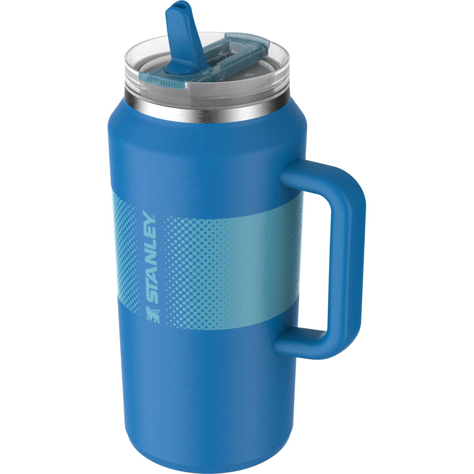 The Quencher ProTour Flip Straw Insulated Tumbler 64 OZ In Azure Blue