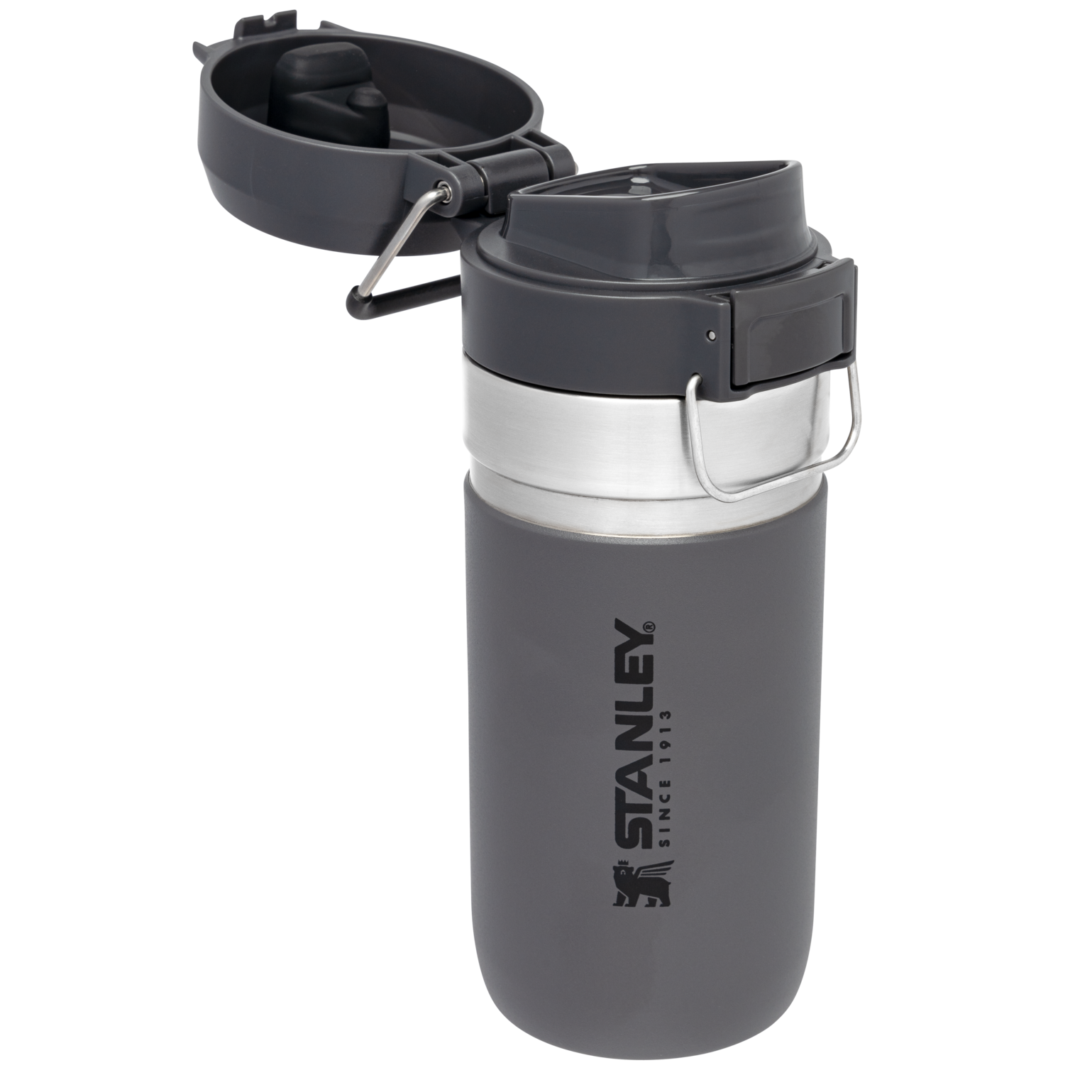 Stanley 16 OZ Quick Flip Go Water Bottle In Grey
