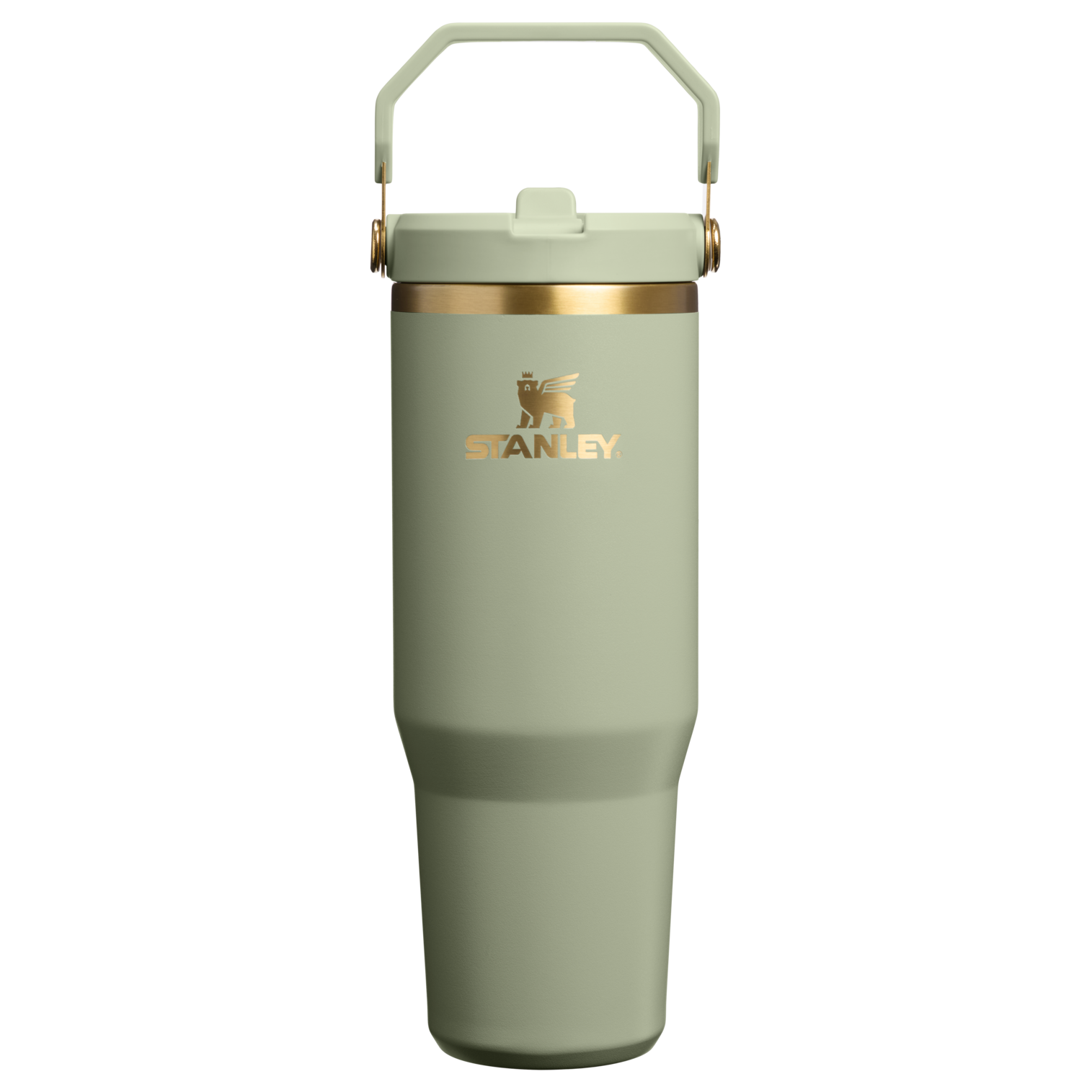 Stanley 30 OZ IceFlow Flip Straw Stainless Steel Tumbler In Juniper Green