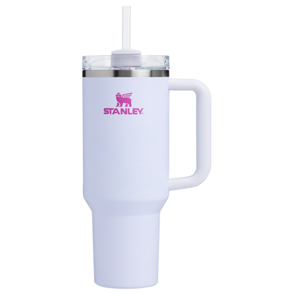 Stanley 40 OZ Quencher Tumbler With Straw & Handle In Crystal Crush