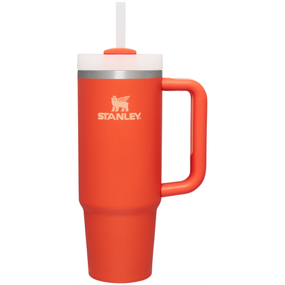 Stanley 30 OZ Quencher FlowState Tumbler In Tigerlily Orange