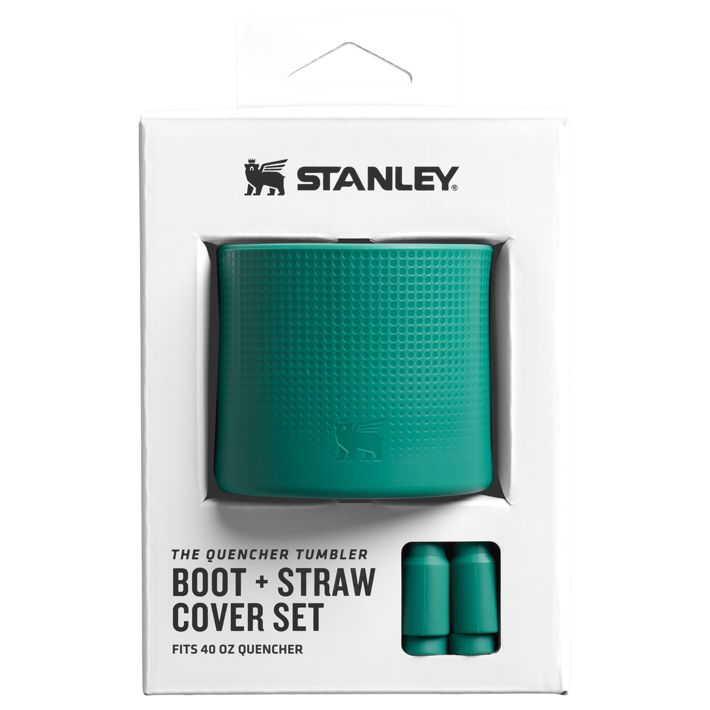 Stanley 40 OZ Quencher Tumbler Boot & Straw Cover In Alpine Green